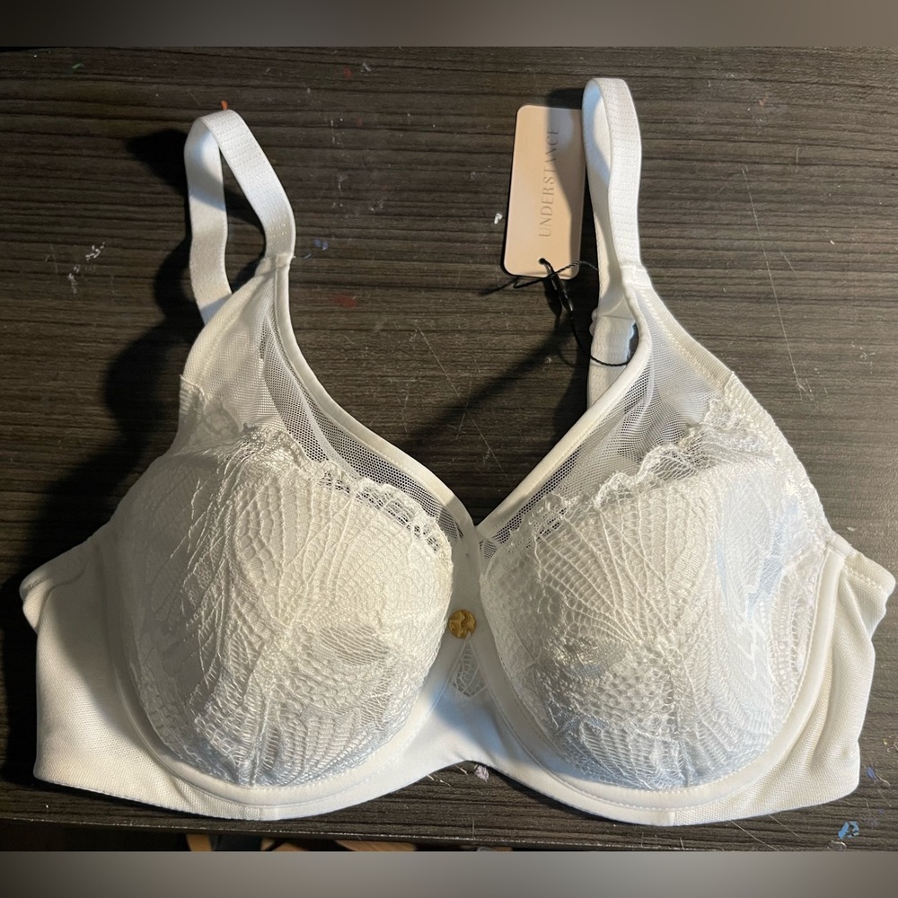 Understance 30DD full coverage cotton bra never worn in white
